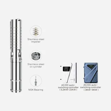 REEOFLO 4ADSC AC/DC Brushless Motor Stainless Steel Impeller Deep Well Pump
