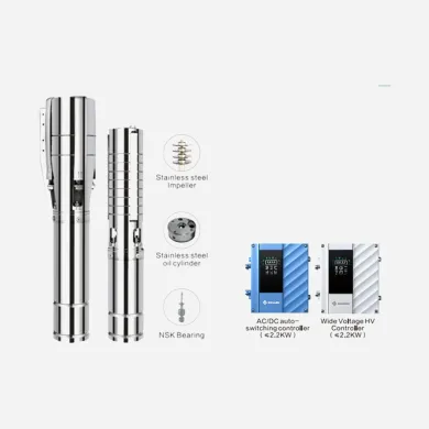 REEOFLO 4/6ADSCW AC/DC Hybrid Brushless Water Filled Solar Deep Well Pump