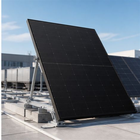 Hi-MO X6 Max BC solar module installed on a commercial rooftop