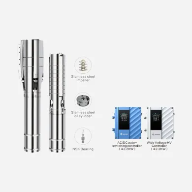 REEOFLO 4/6HVSC Wide Voltage DC Powered Submersible Solar Deep Well Pump